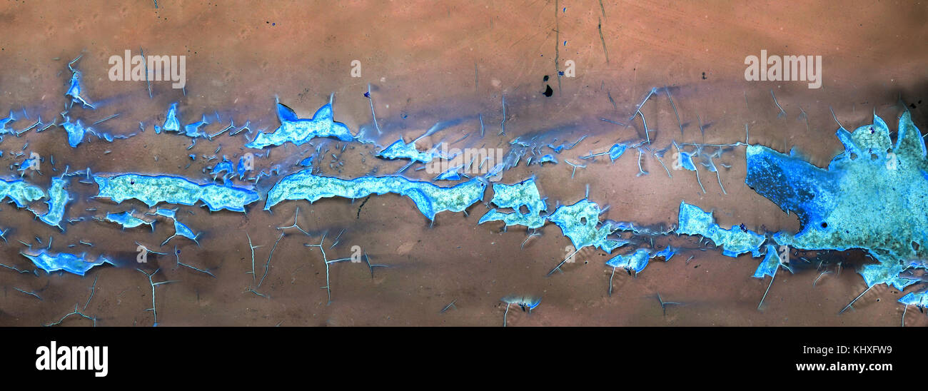 Panorama Erosion Of Metal Surface Damage By Ice And Cold Temperature 