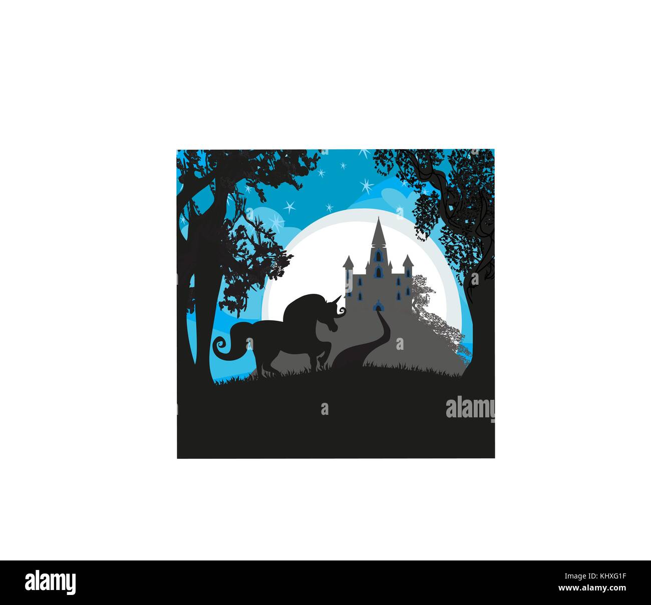 Unicorn on building Stock Vector Images - Alamy