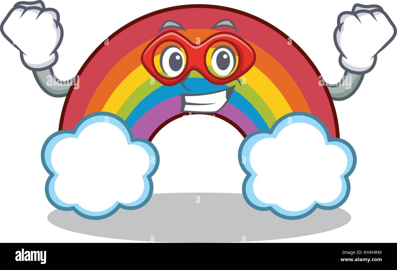 Super hero colorful rainbow character cartoon Stock Vector Image & Art ...