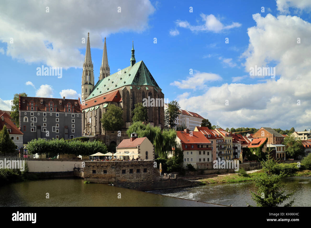 Europe, Germany, Saxony, Görlitz, The old town, , St Peter church Stock ...