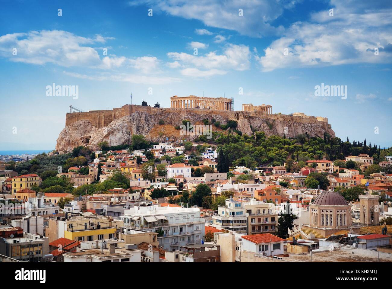 Athens skyline rooftop view, Greece Stock Photo Alamy