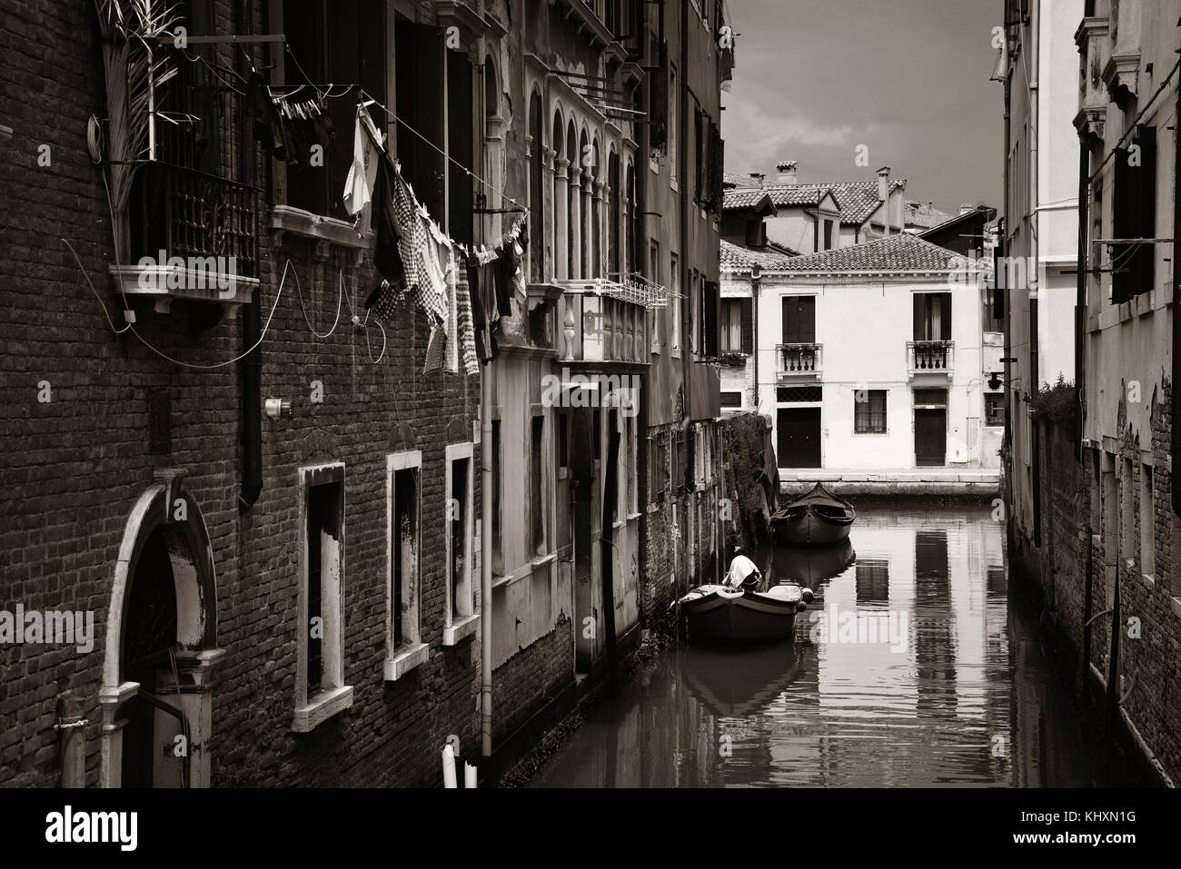 Venice canal view with historical buildings. Italy Stock Photo - Alamy