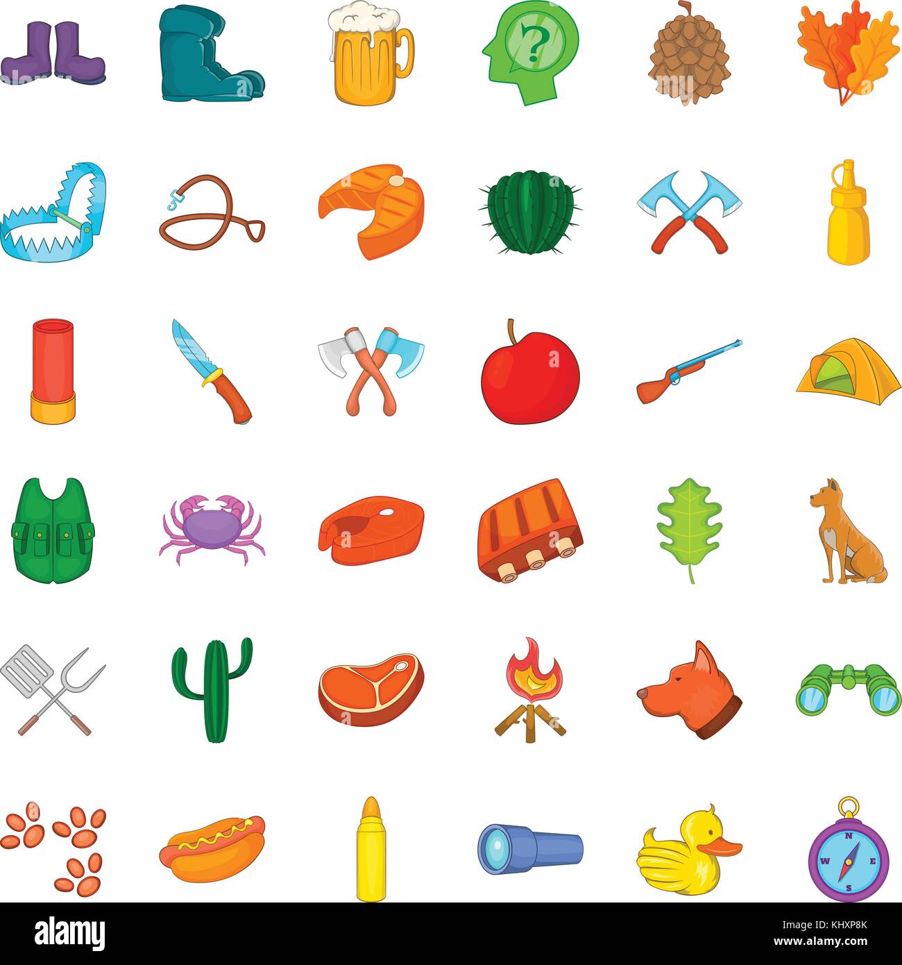 Tent icons set, cartoon style Stock Vector Image & Art - Alamy