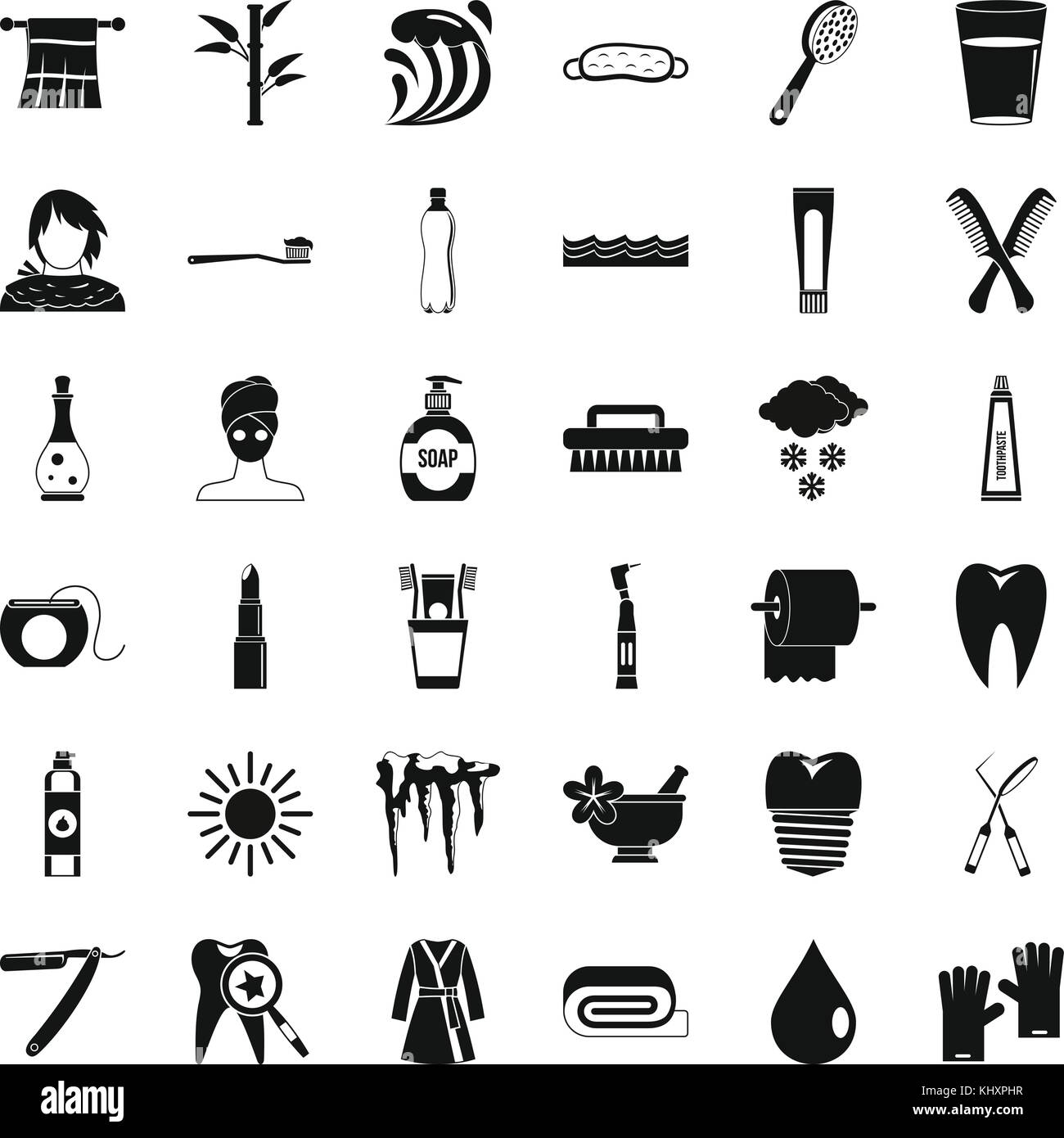 Stomatology icons set, simple style Stock Vector Image & Art - Alamy