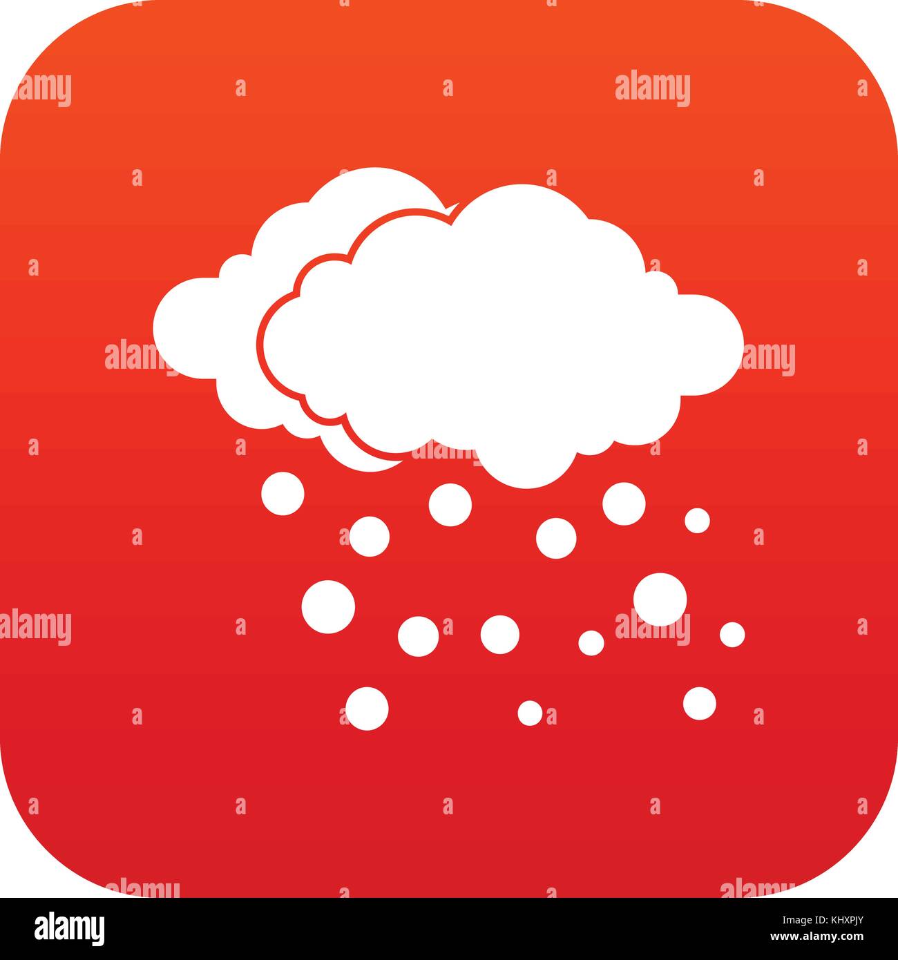Cloud and snow icon digital red Stock Vector Image & Art - Alamy