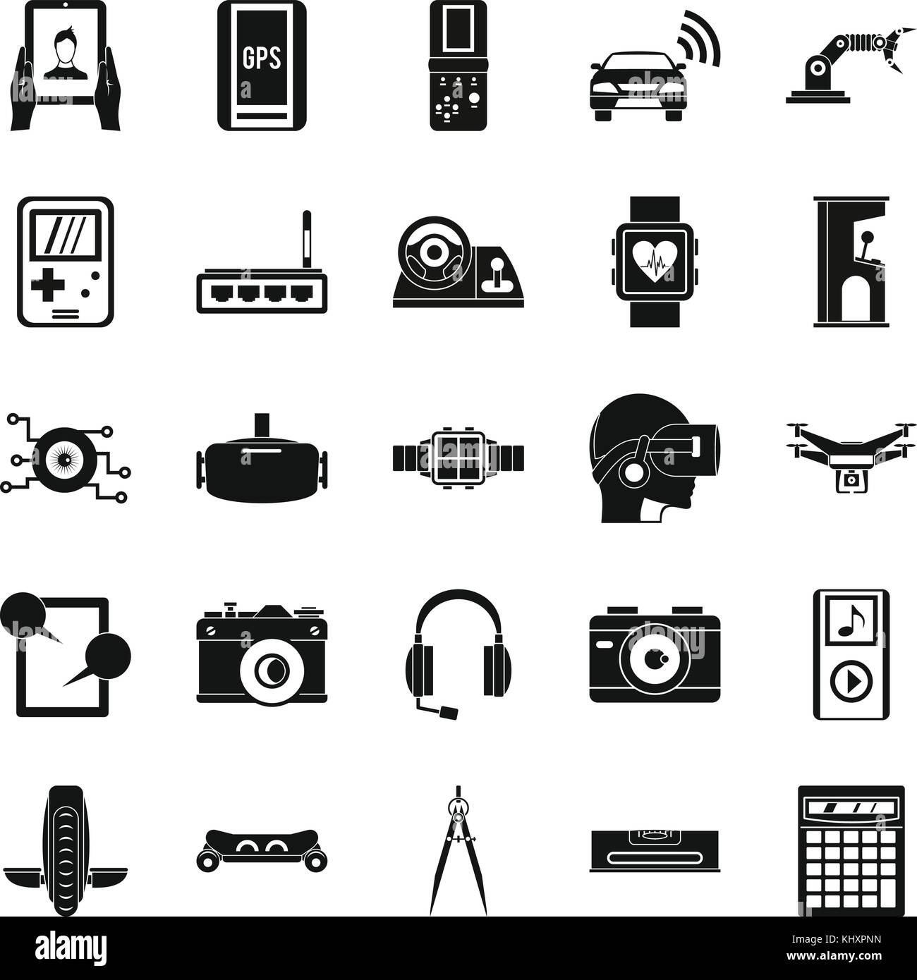 Setting icons set, simple style Stock Vector Image & Art - Alamy
