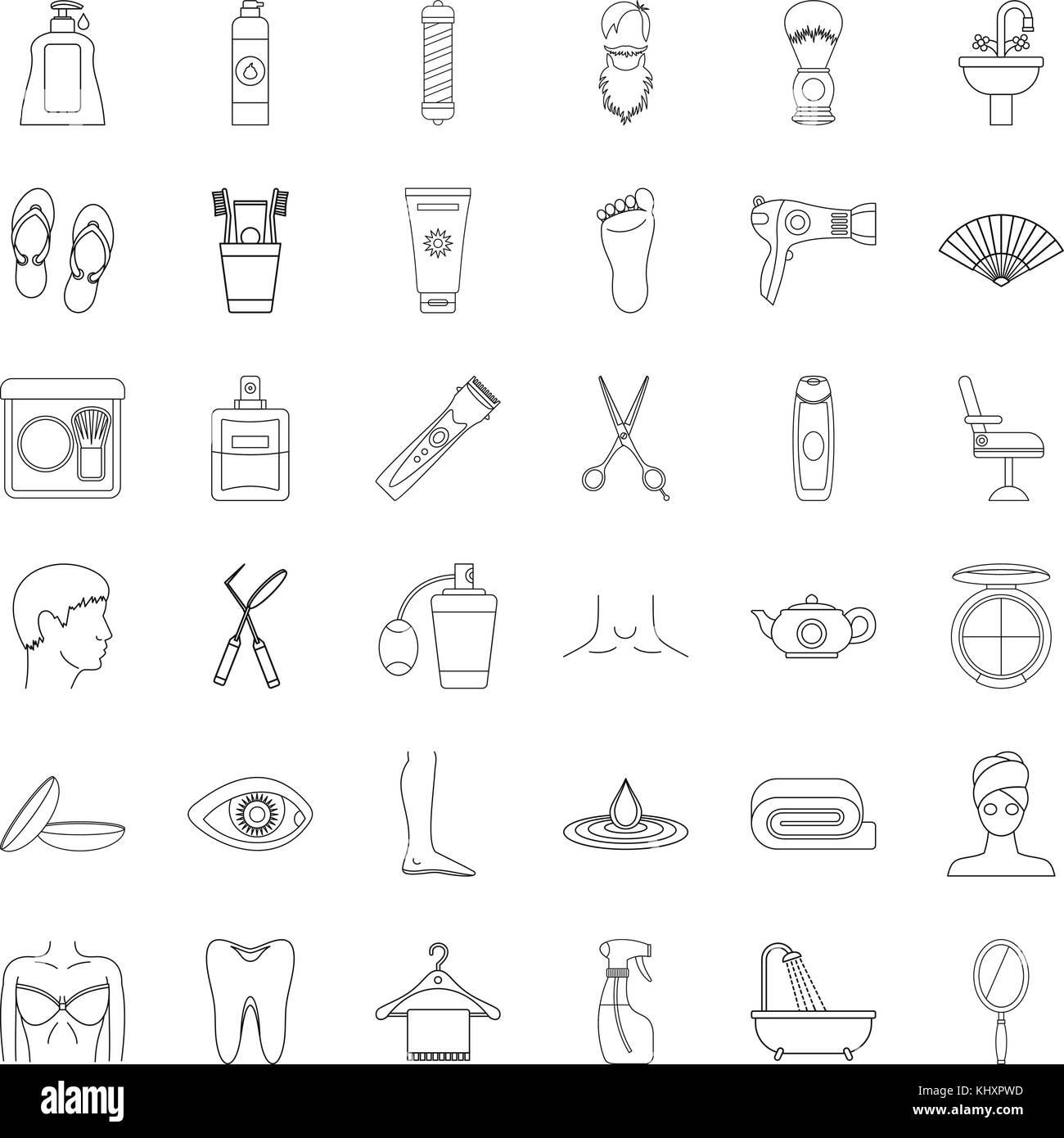 Stomatology icons set, outline style Stock Vector Image & Art - Alamy