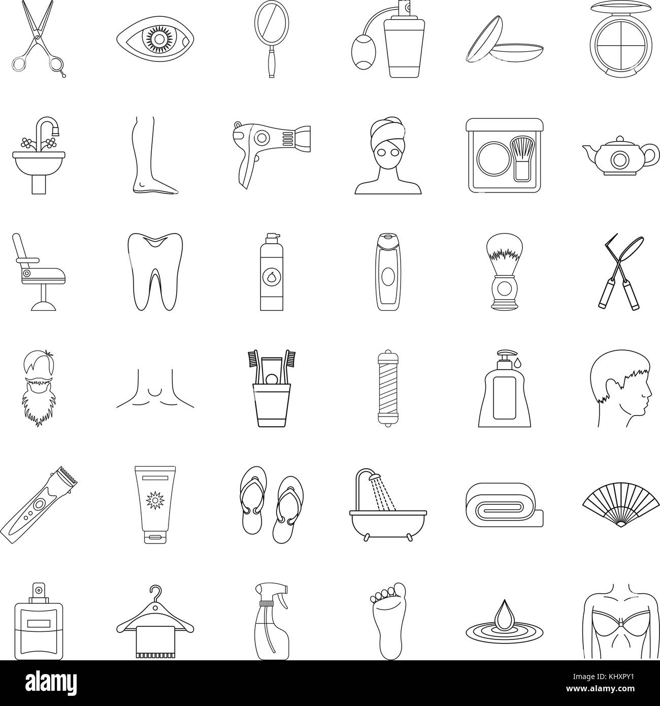 Toothpaste icons set, outline style Stock Vector Image & Art - Alamy