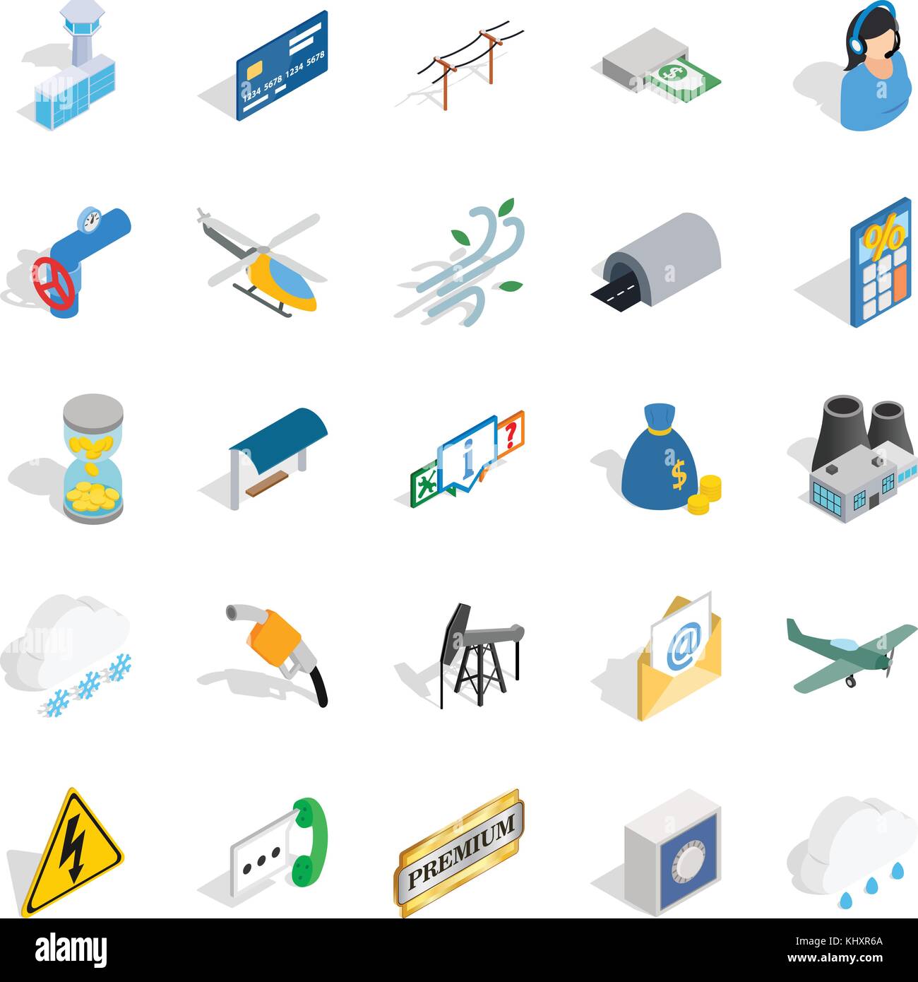 Aeronautical icons set, isometric style Stock Vector Image & Art - Alamy