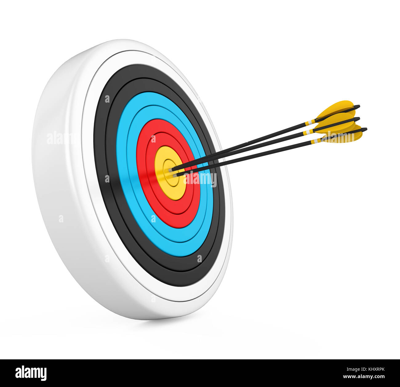 Archery Target Isolated Stock Photo