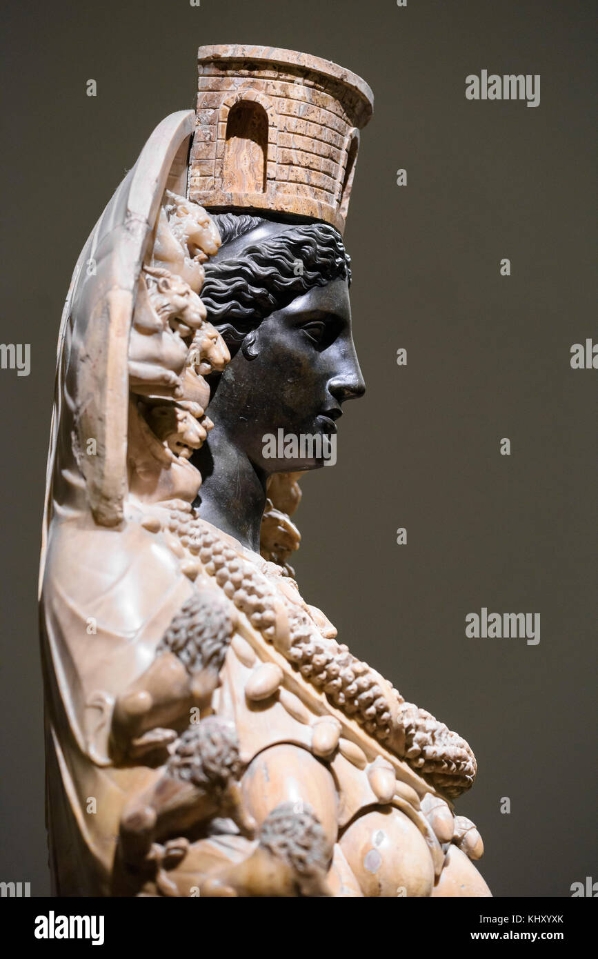 Naples. Italy. Artemis of Ephesus, ancient Roman sculpture, 2nd century A.D. Museo Archeologico Nazionale di Napoli. National Archaeological Museum Stock Photo