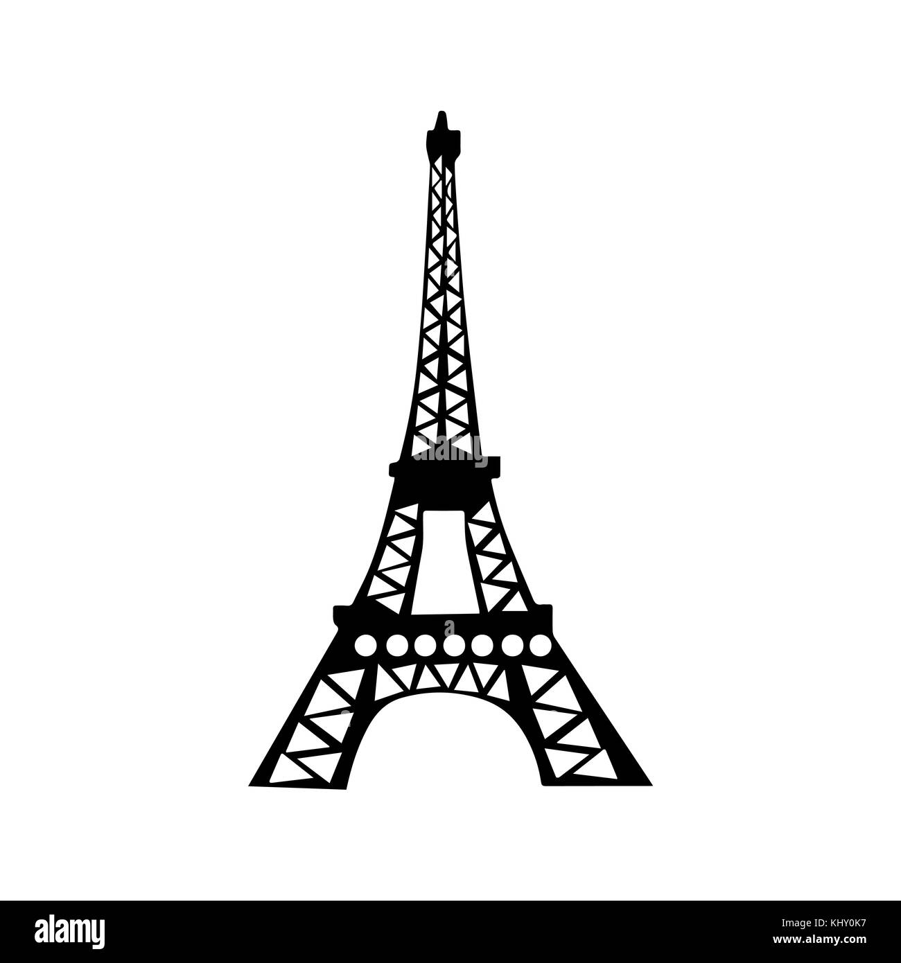 Eiffel Tower illustration Stock Photo