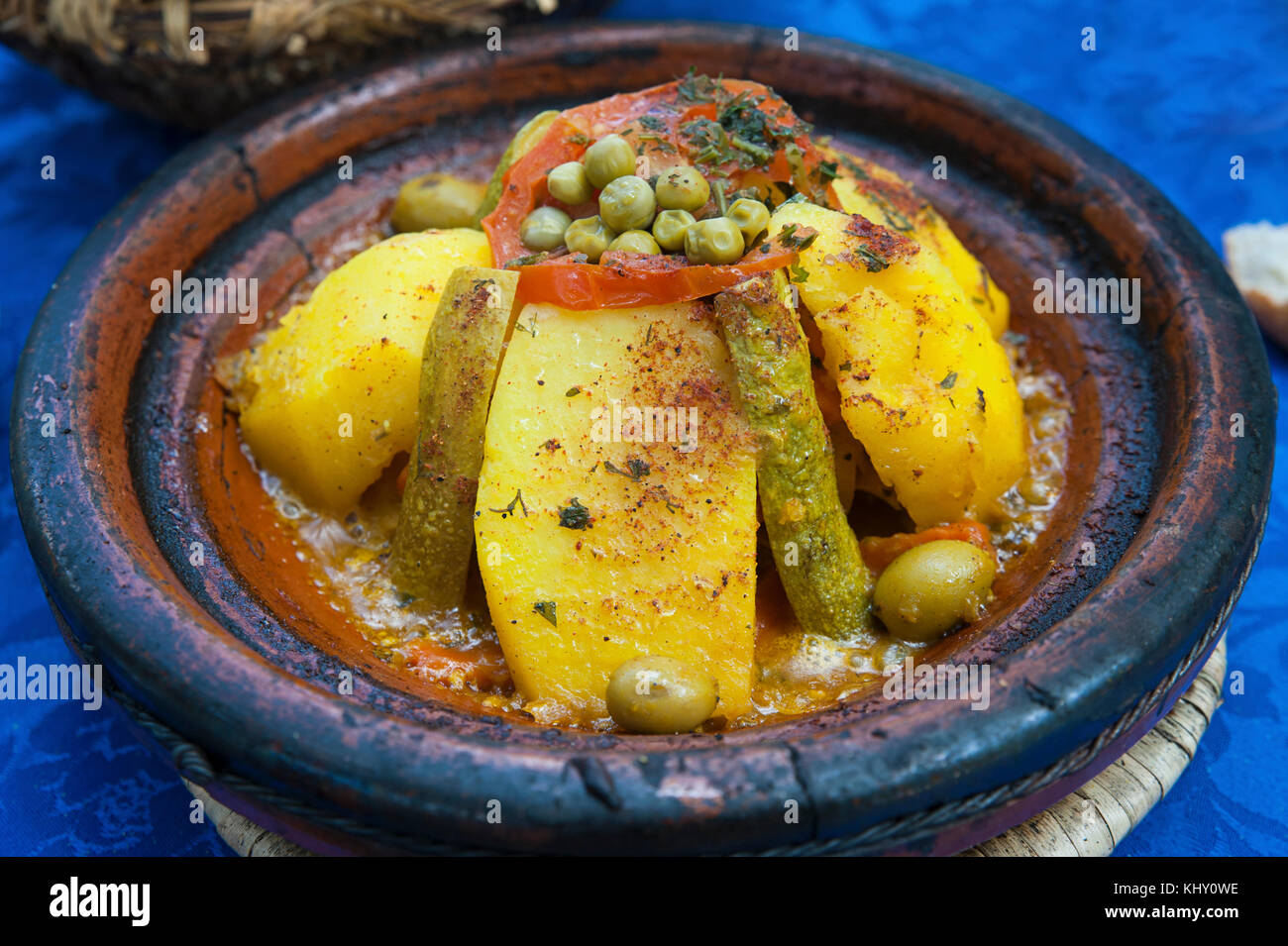 Vegetable tagine with local spices, herbs and olives Stock Photo Alamy