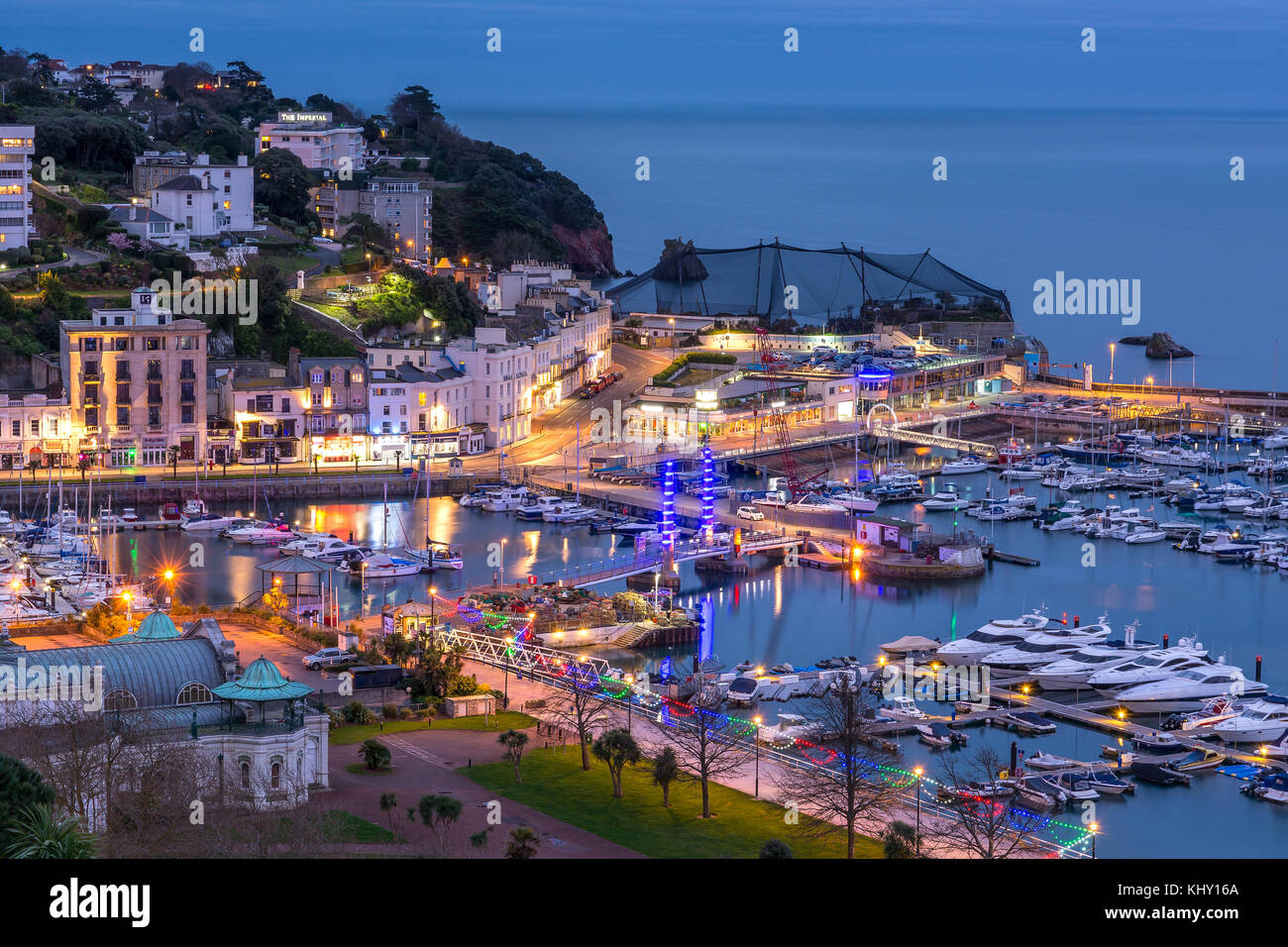 Torquay harbour at night hi-res stock photography and images - Alamy