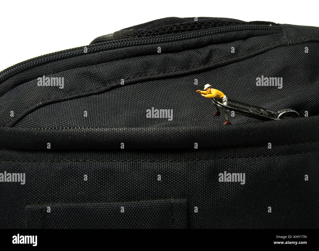 little miniature figure with zipper Stock Photo