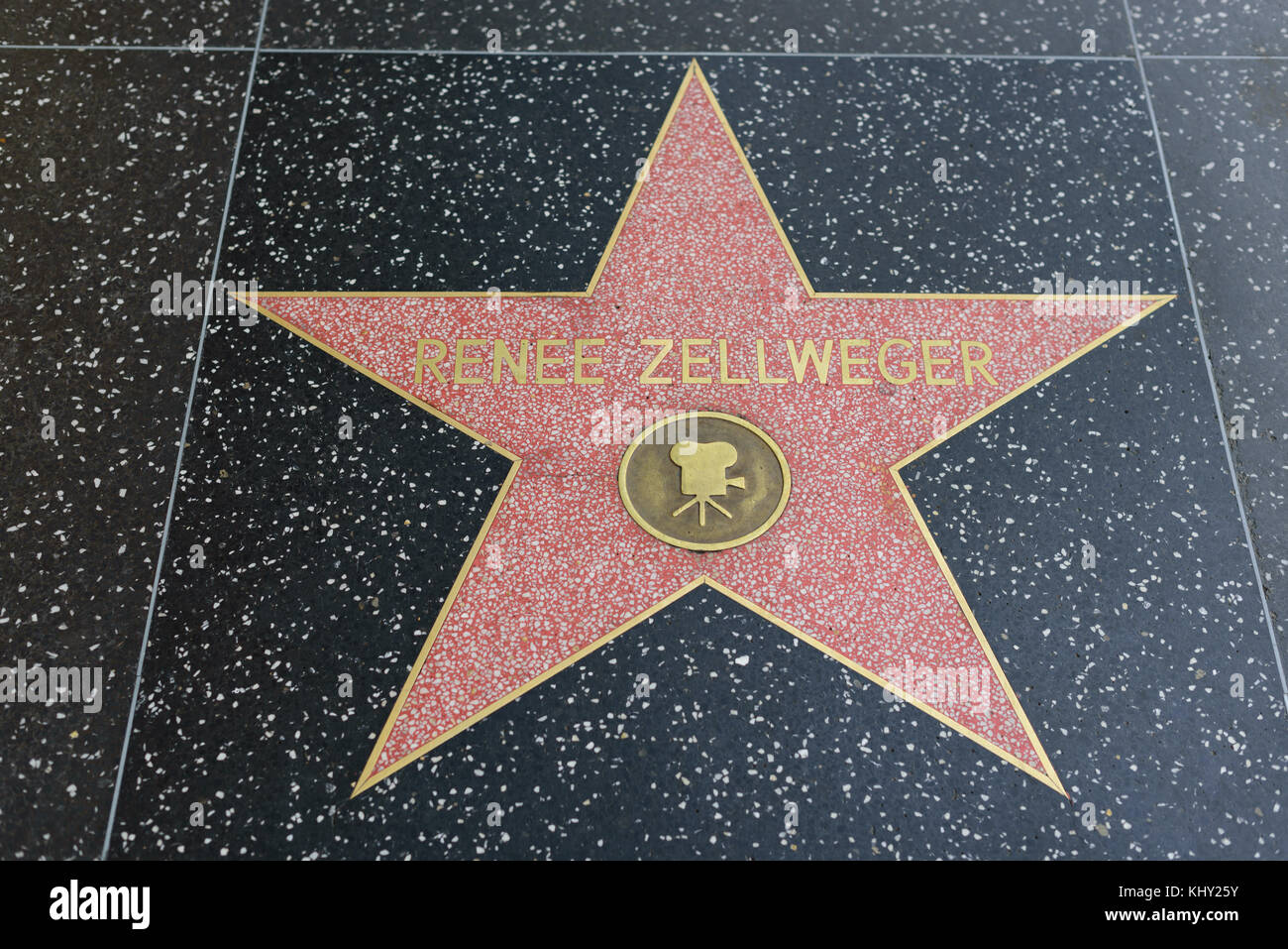 HOLLYWOOD, CA - DECEMBER 06: Renee Zellweger star on the Hollywood Walk of Fame in Hollywood, California on Dec. 6, 2016. Stock Photo