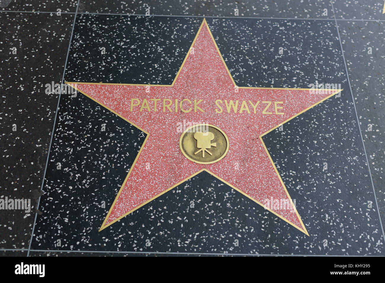 HOLLYWOOD, CA - DECEMBER 06: Patrick Swayze star on the Hollywood Walk of Fame in Hollywood, California on Dec. 6, 2016. Stock Photo