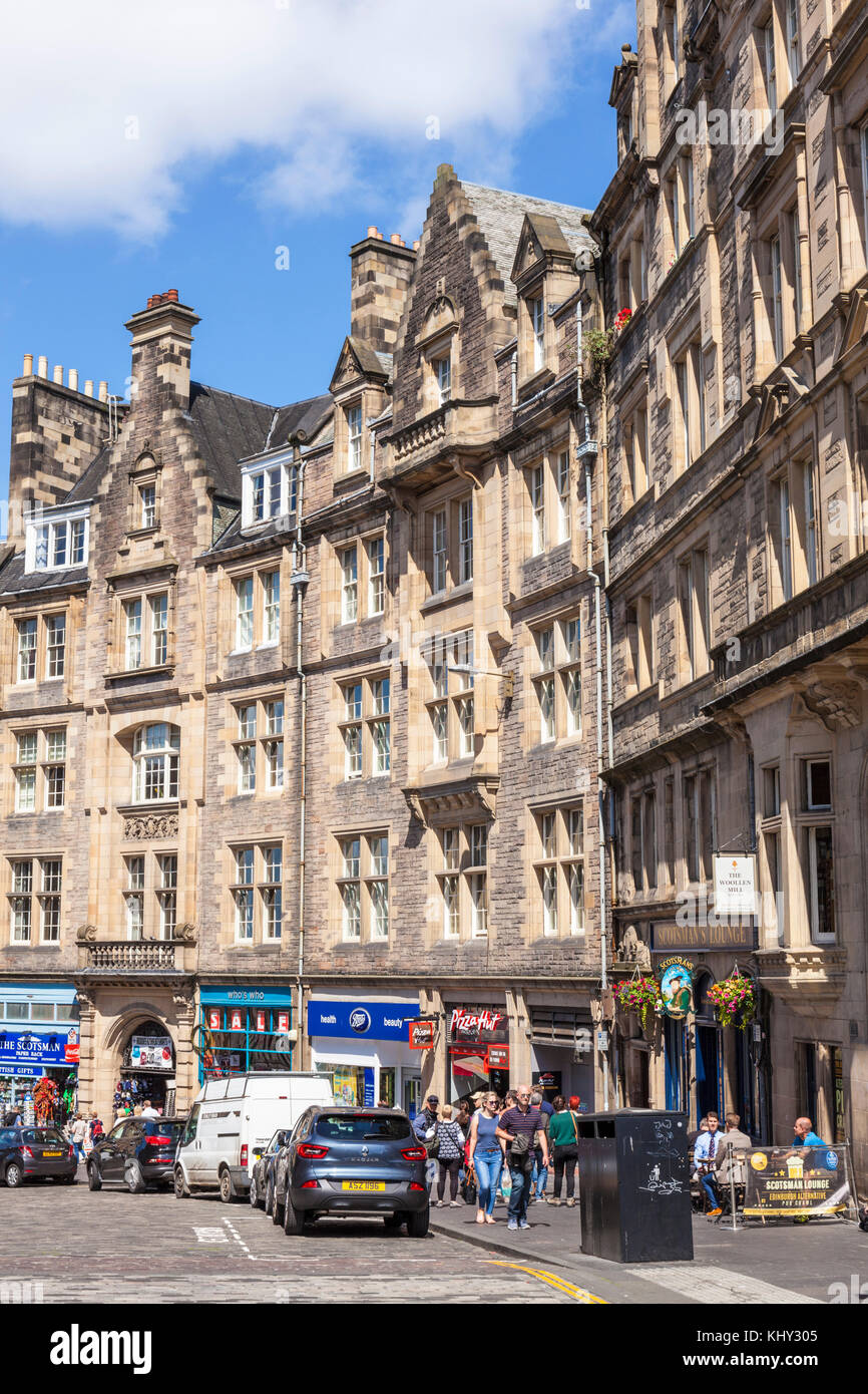 Edinburgh scotland edinburgh shops on cockburn street off the royal