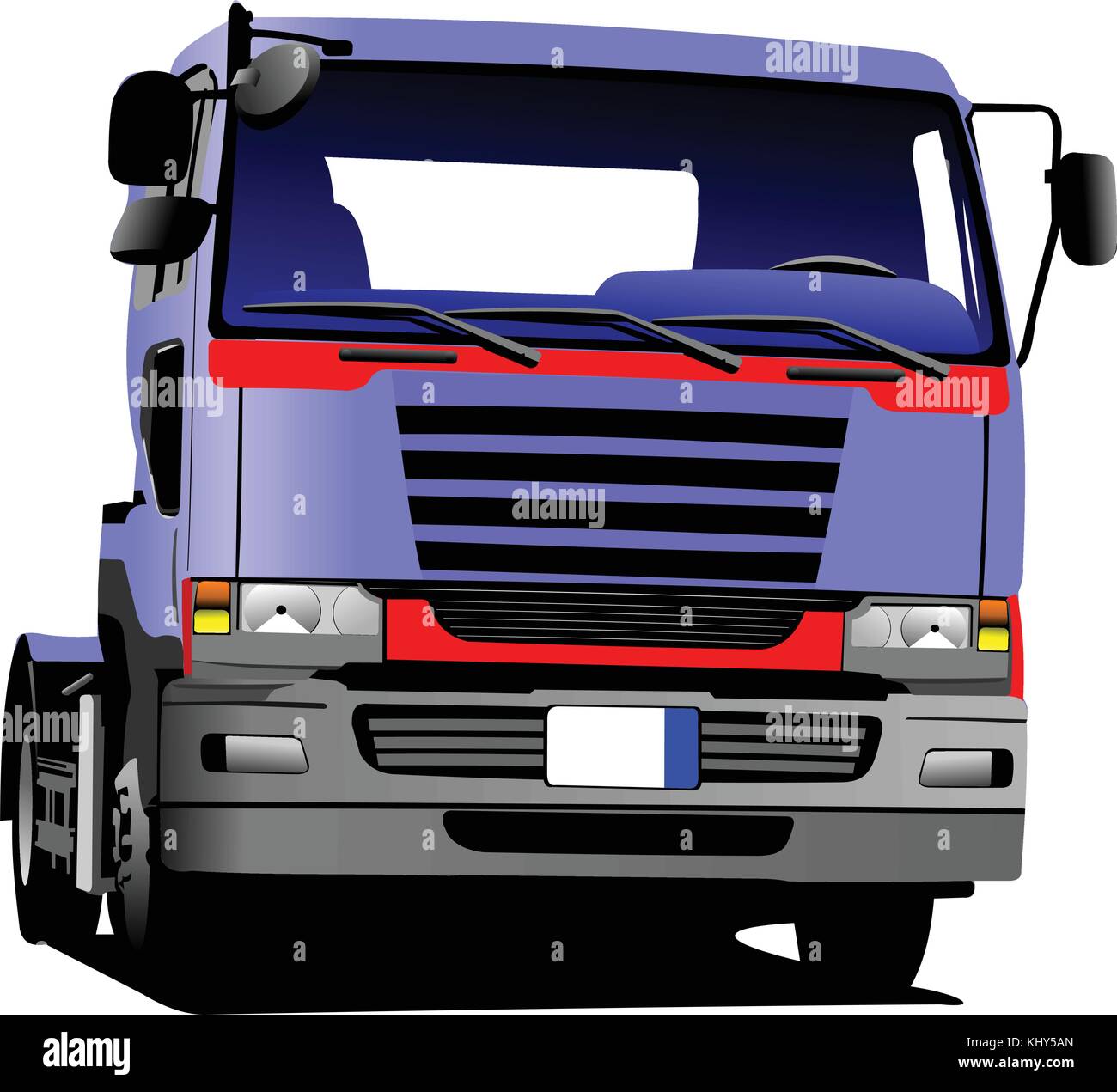 Vector illustration of blue truck Stock Vector Image & Art - Alamy