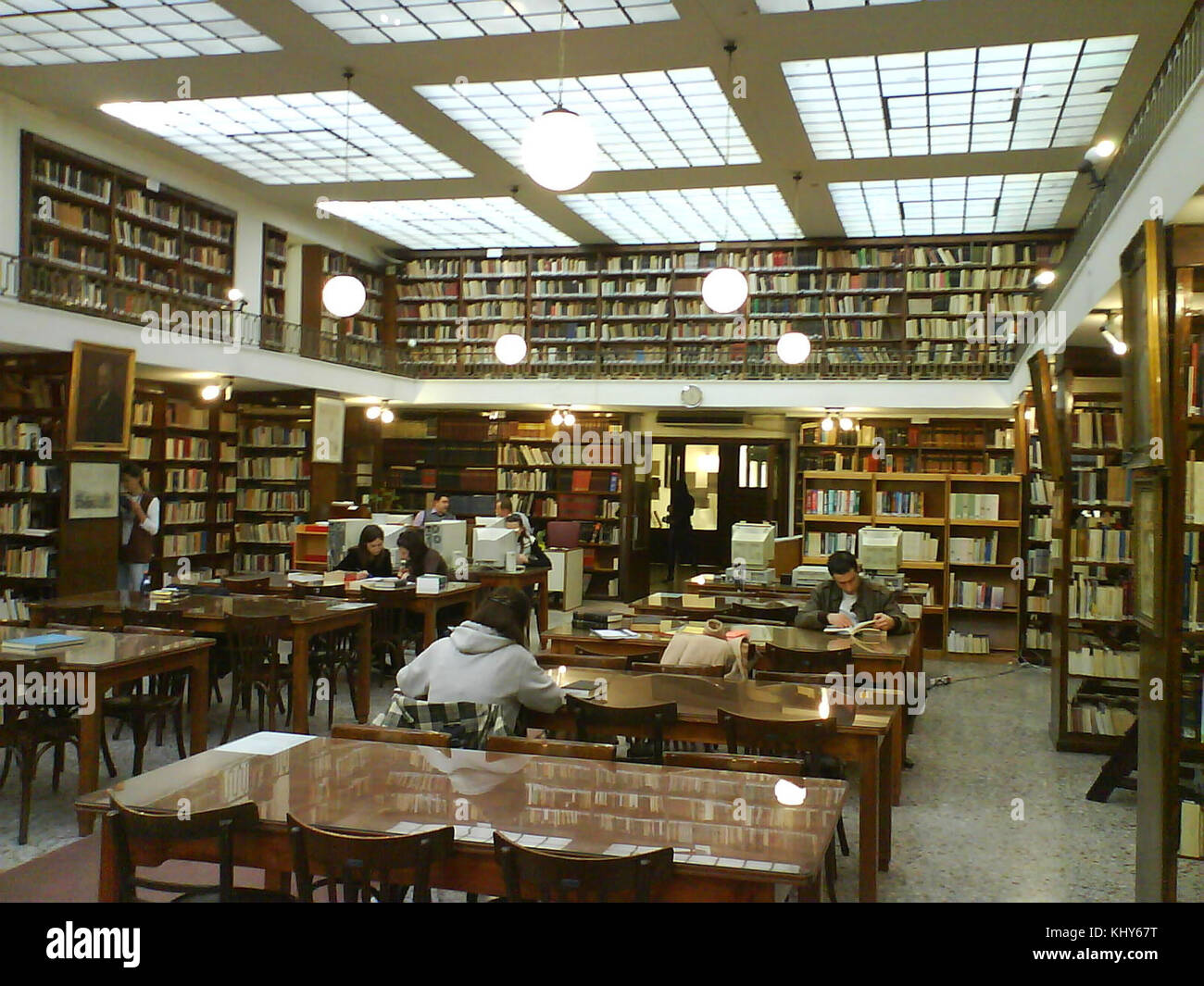 Parra Library Municipal Library of Patra interior Stock Photo - Alamy