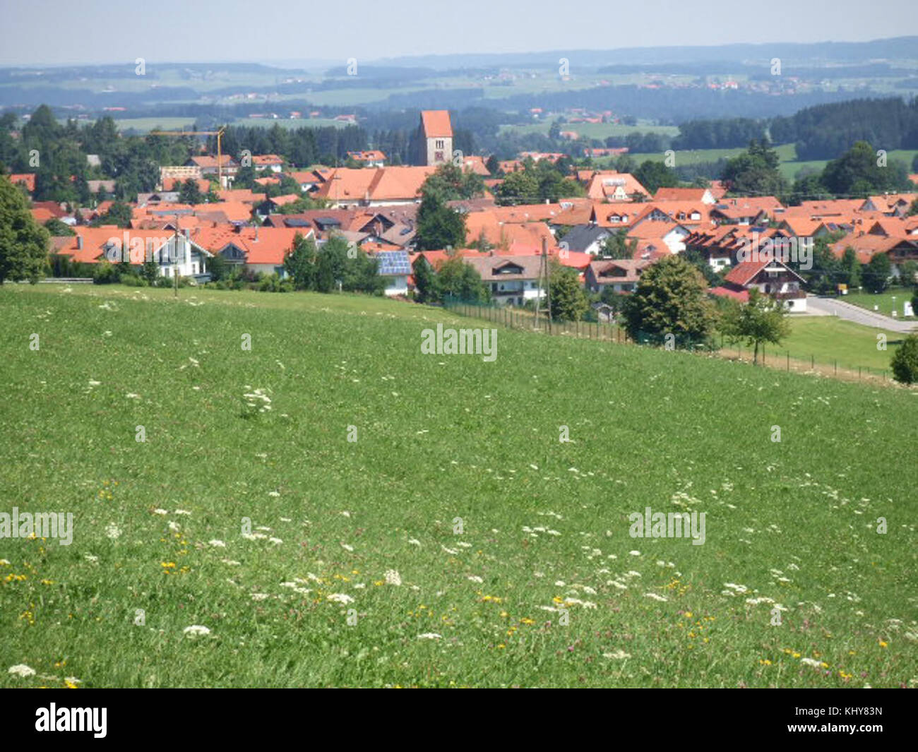 Blick auf Wiggensbach vom Blender Stock Photo Alamy