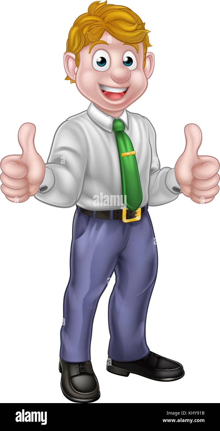 Happy Cartoon Thumbs Up Man Stock Vector Image & Art - Alamy