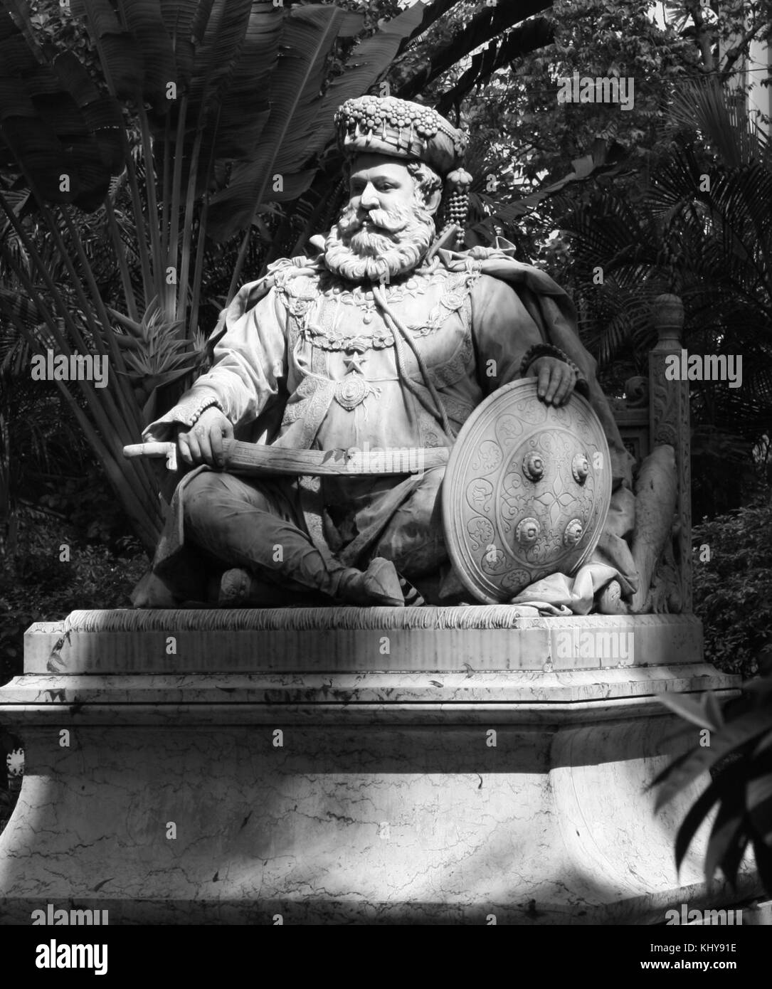 Maharaja Lakshmeshwar Singh statue - Kolkata Stock Photo