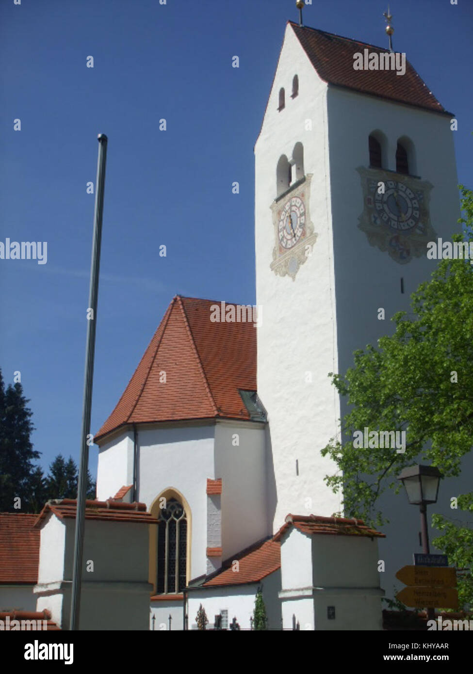 Betzigau Pfarrkirche Turm Stock Photo