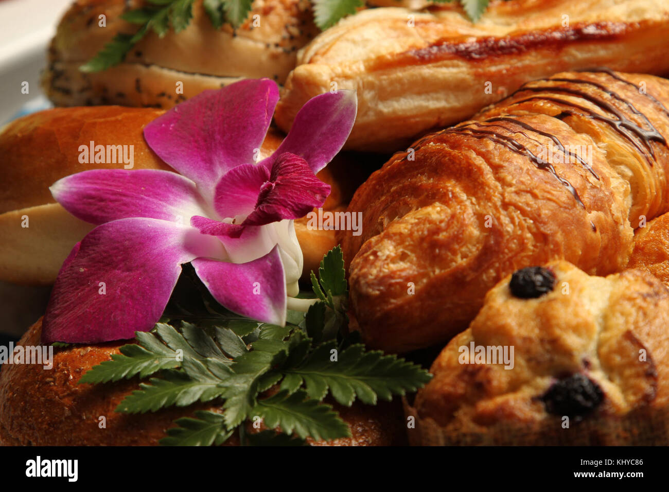 Assortment of breads and pastries Stock Photo Alamy