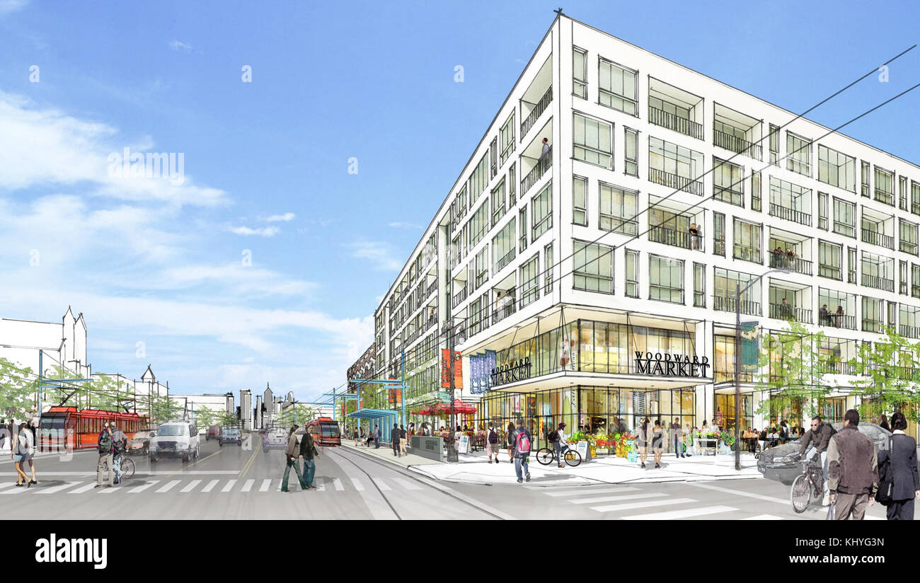 M-1 Street Rendering 12x6 Stock Photo - Alamy