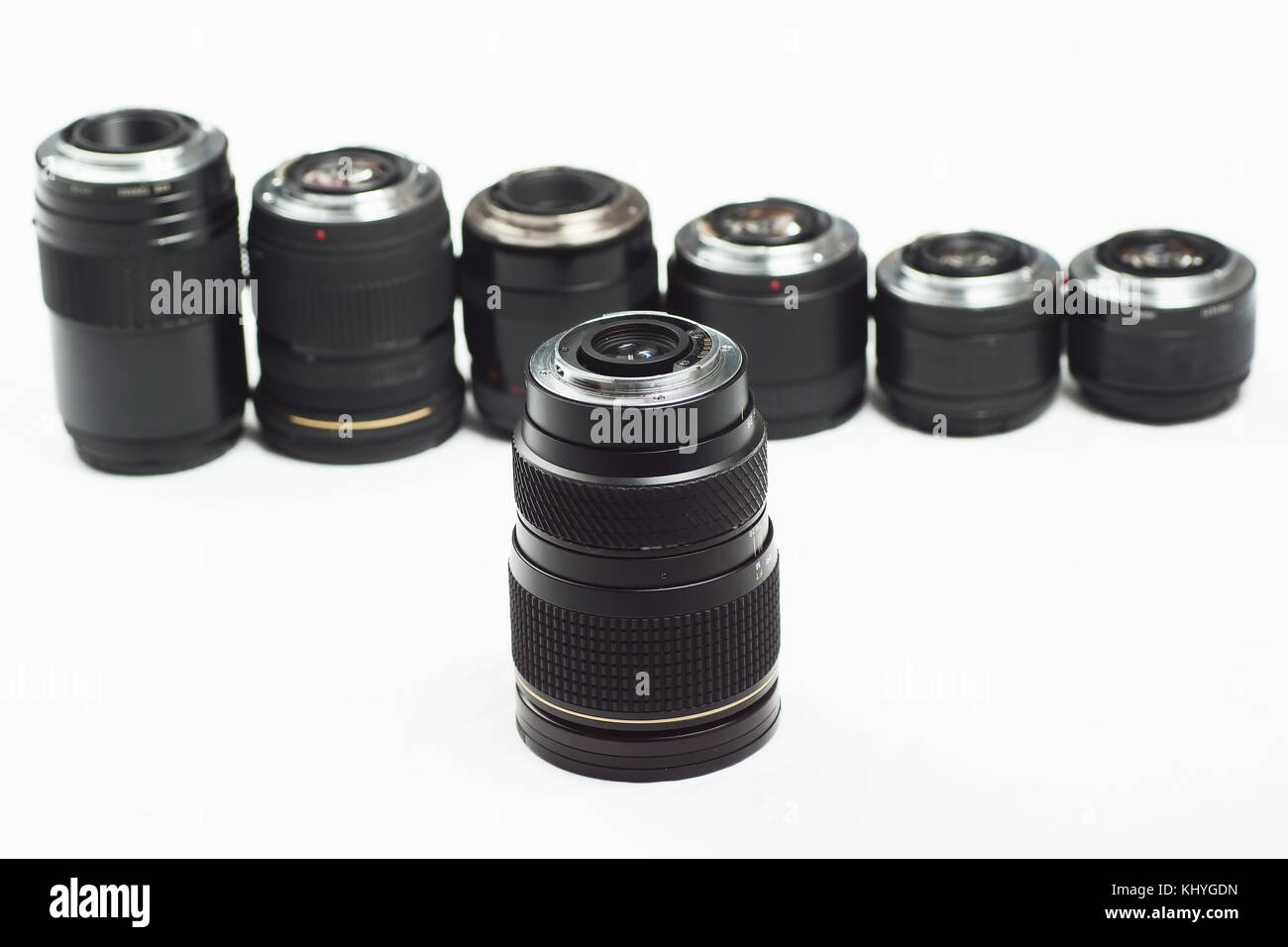 Camera accessories professional photography lenses Stock Photo Alamy
