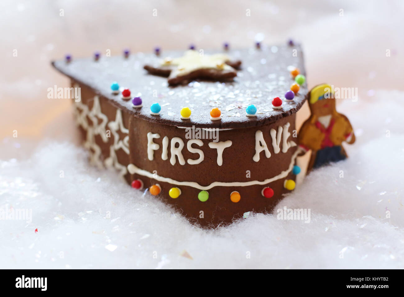 Minneapolis, Minnesota, USA. 21st November, 2017. A replica of First Avenue Nightclub in Minneapolis, made of gingerbread, in the gingerbread house building competition, at Norway House in Minneapolis, Minnesota. Copyright Gina Kelly/Alamy Live News Stock Photo