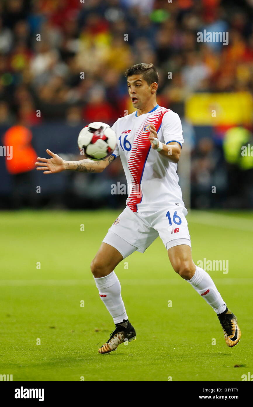 Malaga, Spain. 11th Nov, 2017. Cristian Gamboa (CRC) Football/Soccer