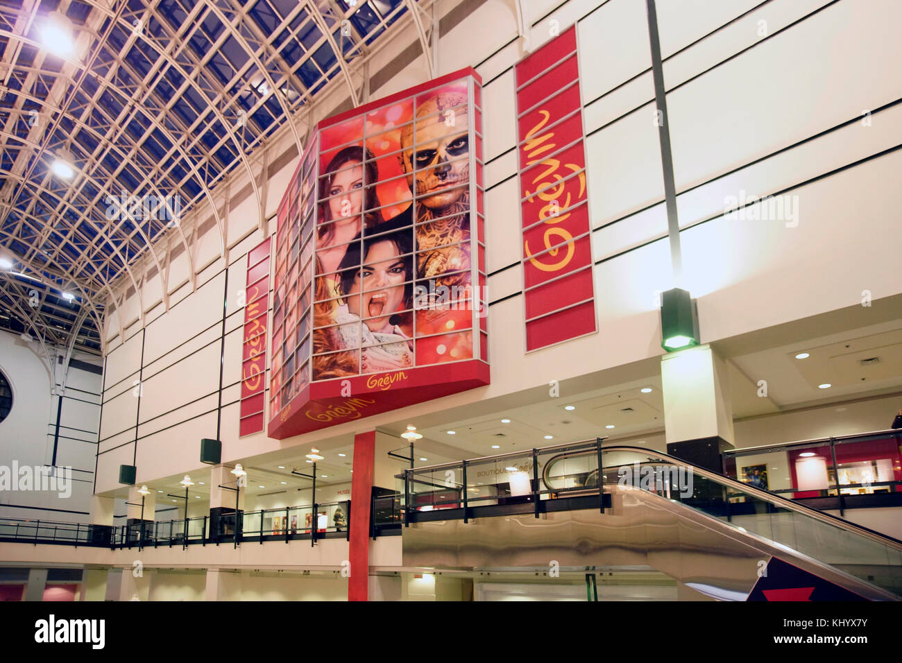 Montreal, Canada. 21st Nov, 2017. The Musee Grevin sign inside the Eaton Centre.Credit:Mario Beauregard/Alamy Live News Stock Photo