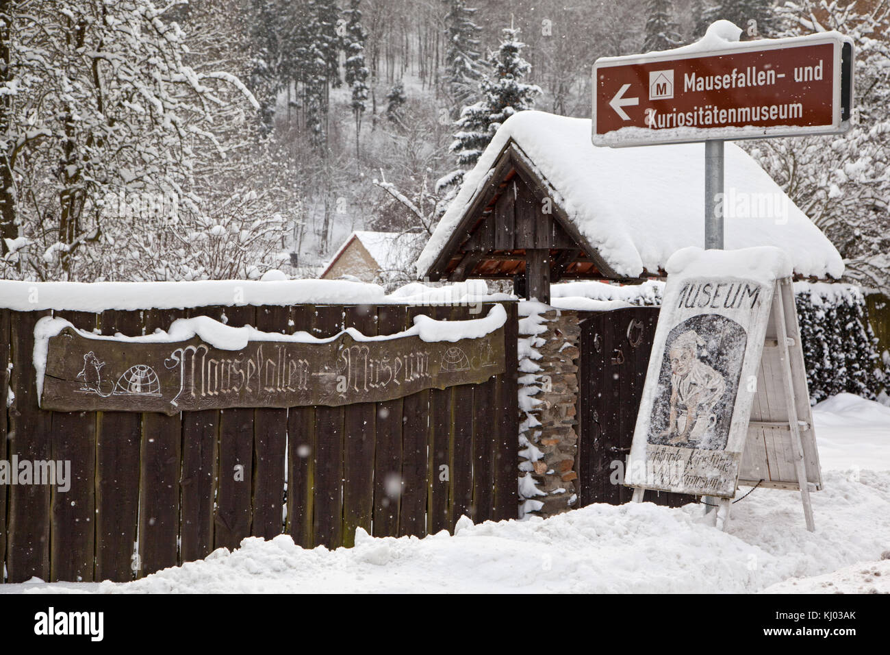 Mausefallen und Kuriositäten Museum Güntersberge Stock Photo