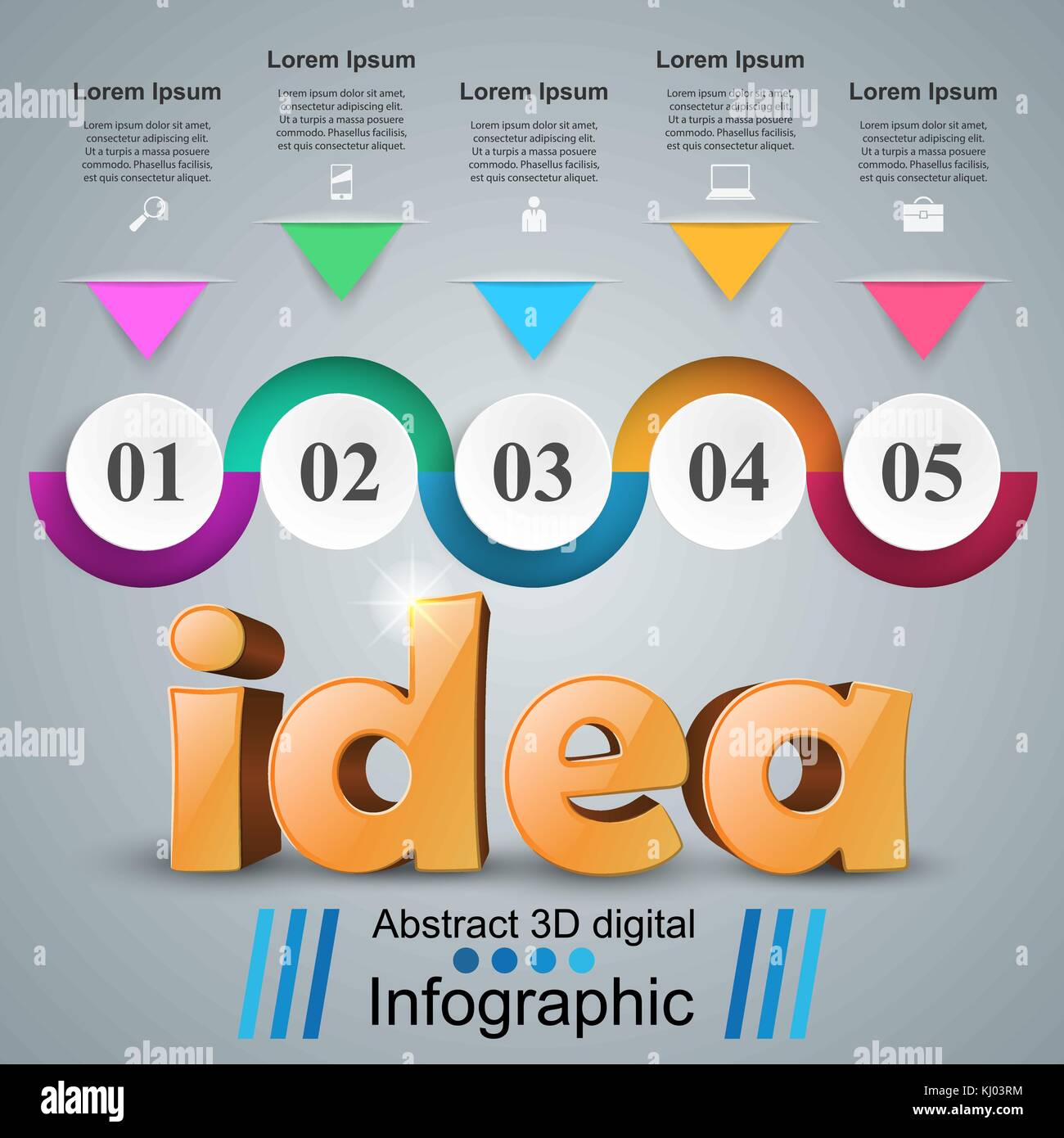 Idea 3d business infographics Stock Vector Image & Art - Alamy