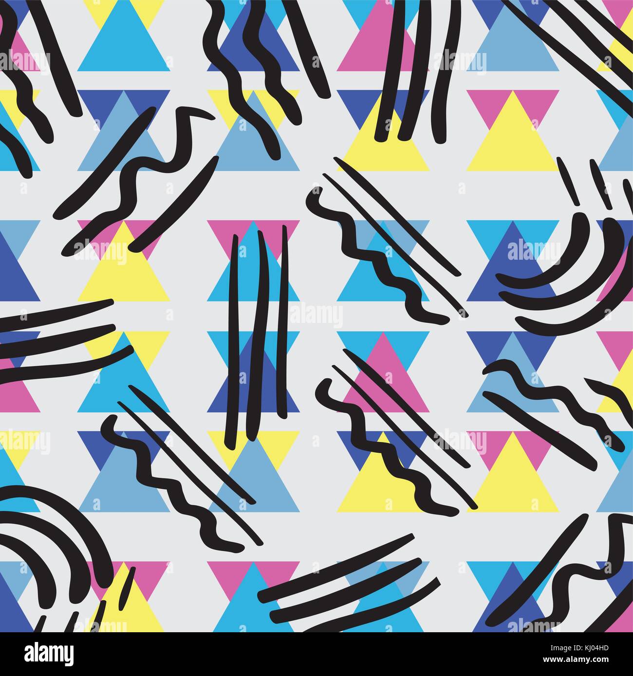 memphis style with color geometric design vector illustration Stock ...