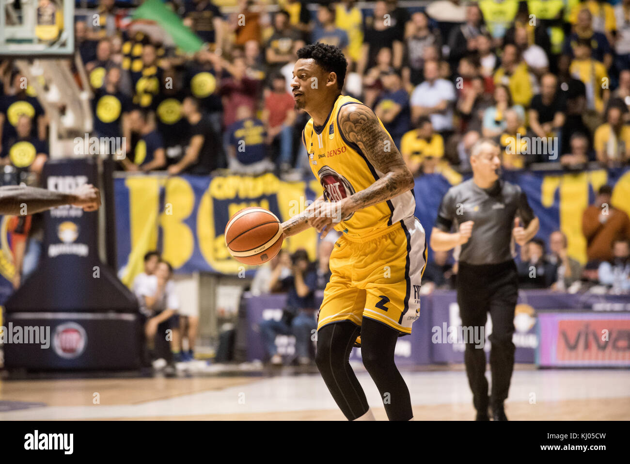 Diante Garrett (Fiat Torino Auxilium) during the Basketball Match