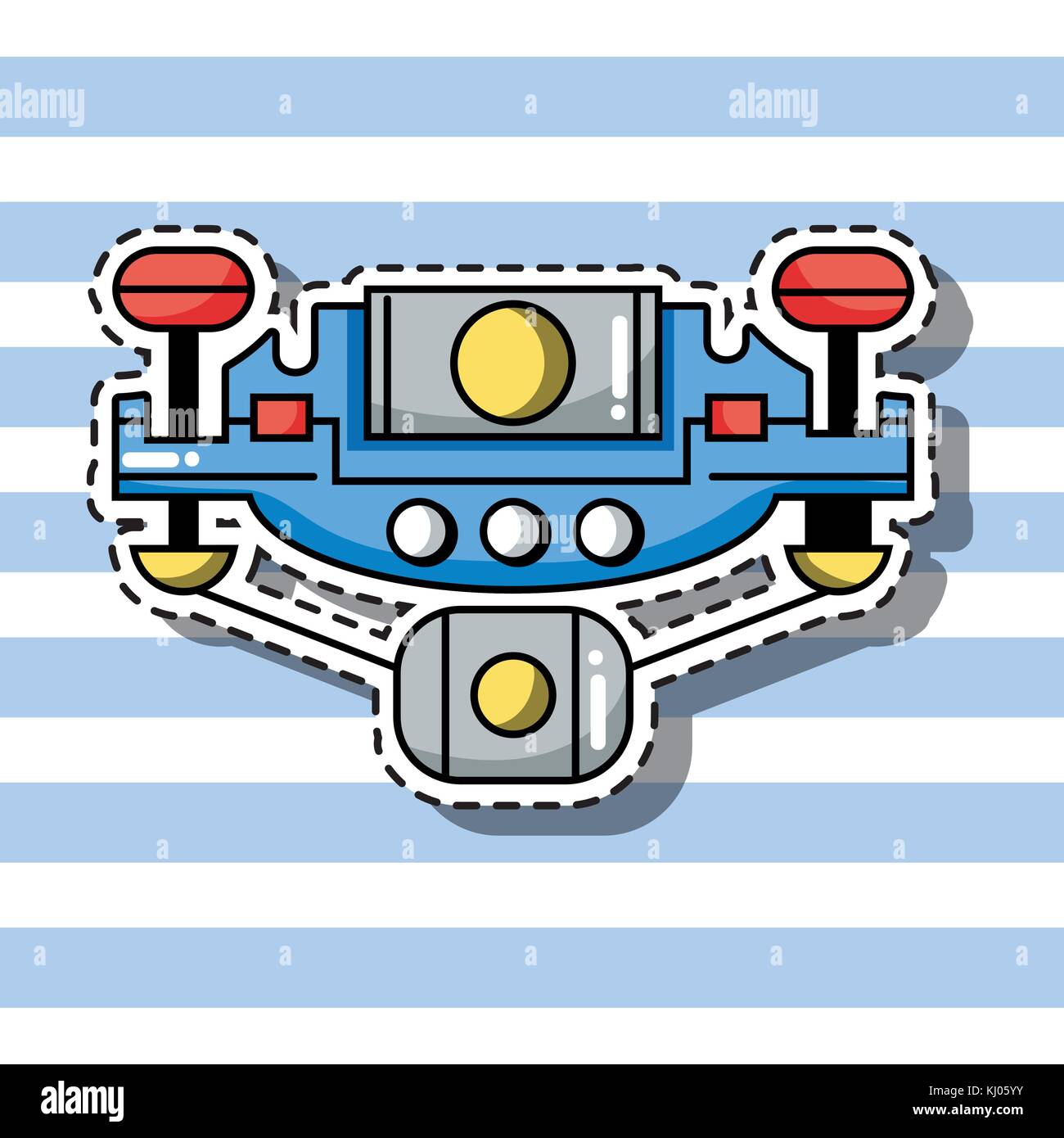 technology drone patch sticker design vector illustration Stock Vector ...