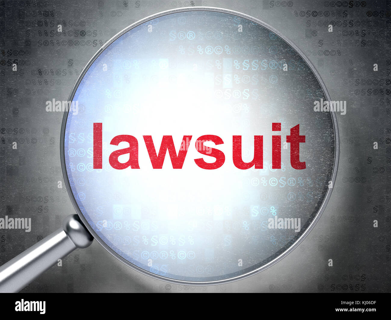 Law concept Lawsuit with optical glass Stock Photo Alamy