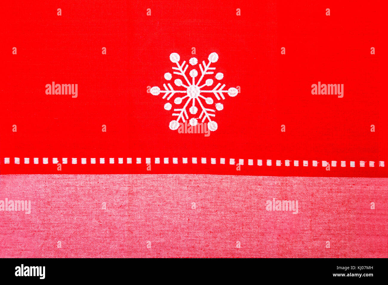 Winter and Christmas Background and Snowflakes in Red Stock Photo