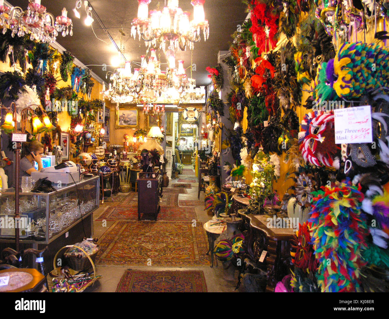 Mask shop in Bourbon street New Orleans Stock Photo Alamy