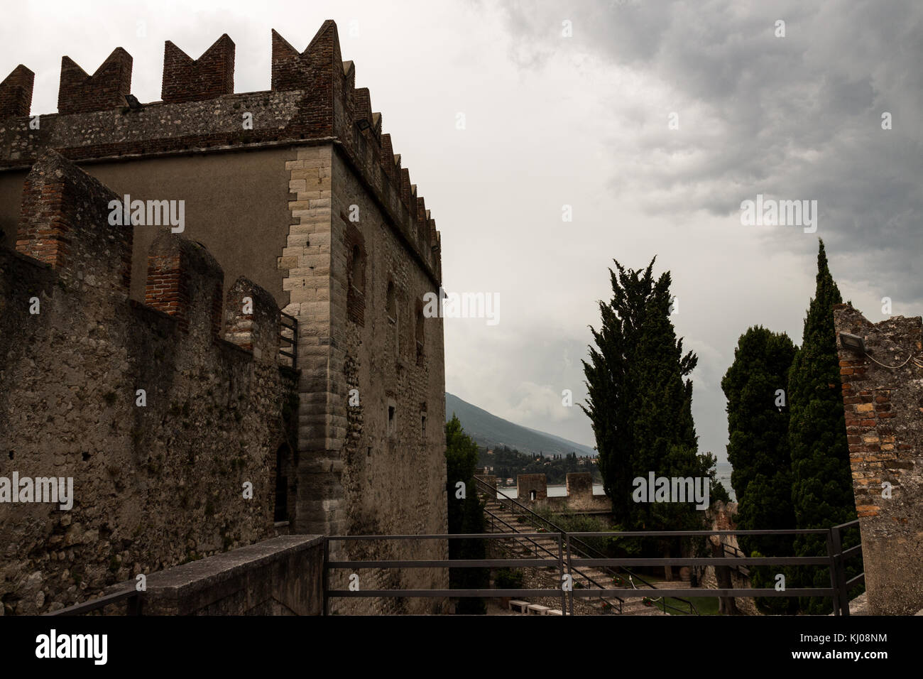 Scaliger Castle of Malcesine, Malcesine, Garda Lake, Italy, Europe Stock Photo