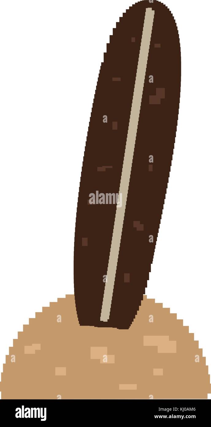 Isolated pixelated surfboard Stock Vector Image & Art - Alamy