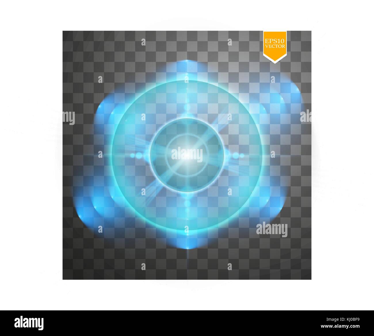 Neon Target isolated. Game Interface Element. Vector illustration Stock Vector