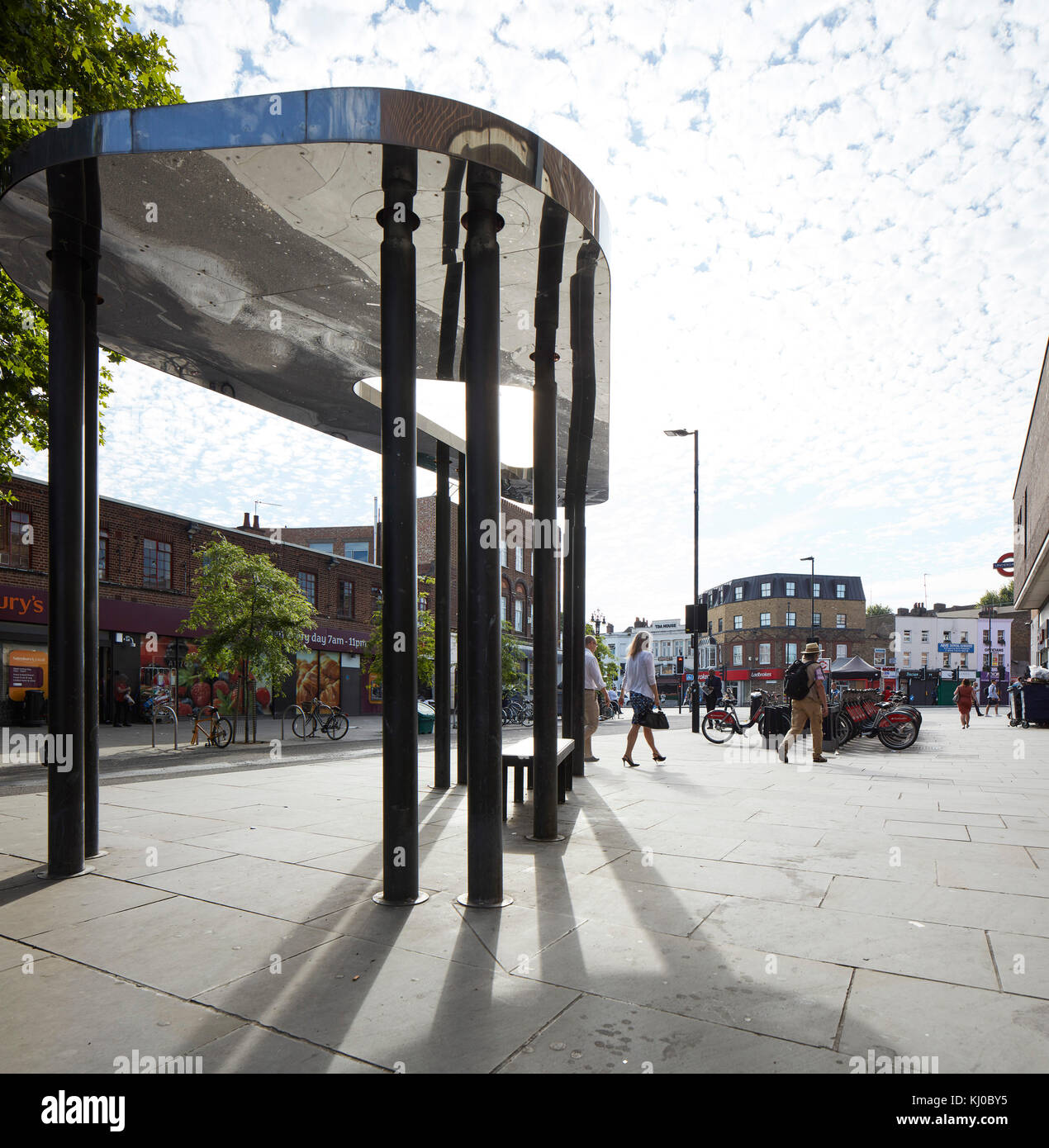 Binfield Road bus stop canopy. Stockwell Framework Masterplan, London
