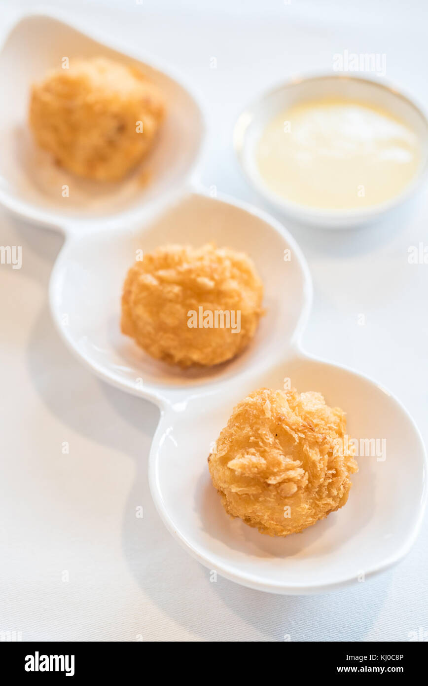 Chinese dim sum Fried Shrimp ball - Chinese groumet cuisine Stock Photo