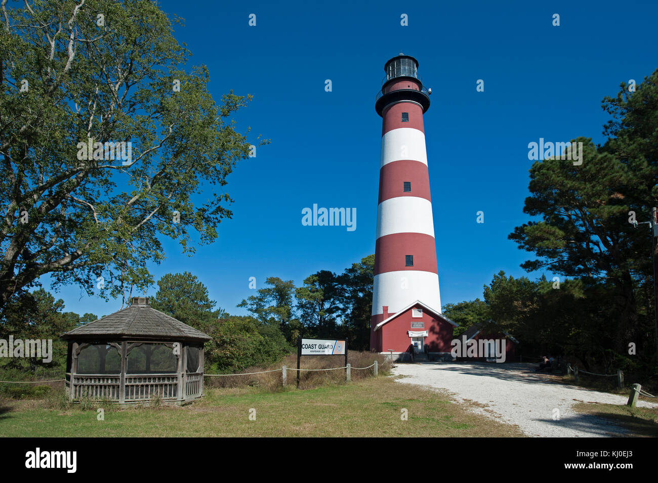 USA Virginia VA Assateague National Seashore Lighthouse Park Service Stock Photo