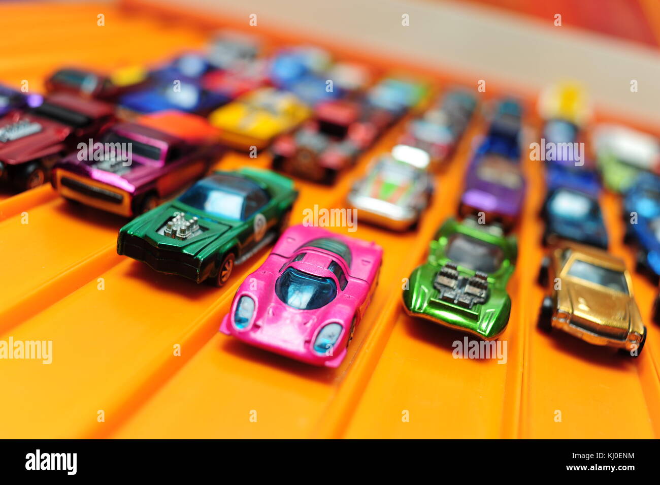 Toys Classic vintage Hot Wheels cars made by Mattel USA miniature automobiles Stock Photo