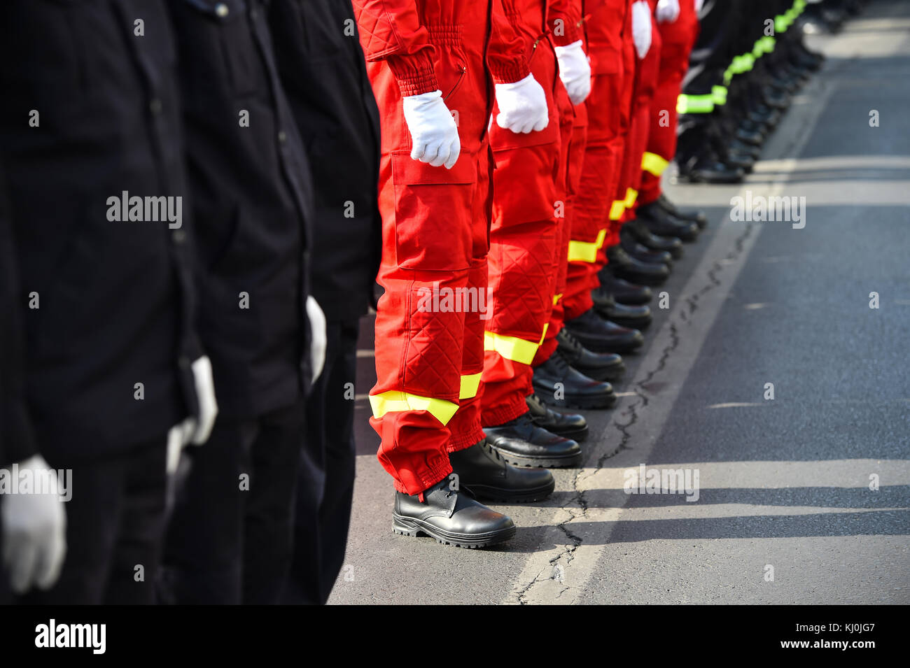 Soldiers from a national guard of honor during a military ceremony Stock Photo